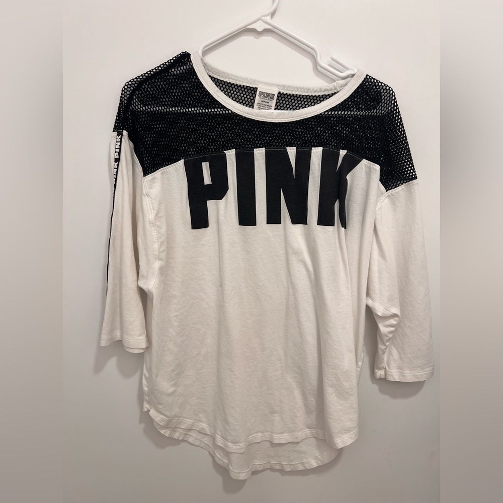 Mesh too long sleeve tee